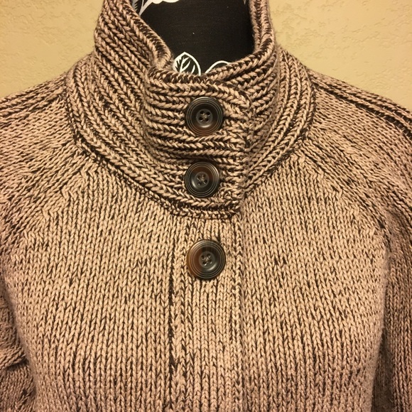 CROFT & BARROW LG TAN COTTON CARDIGAN SWEATER - Picture 9 of 11